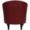 Red Upholstered Barrel Chair