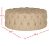 Wide Tufted Upholstered Ottoman