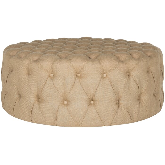 Wide Tufted Upholstered Ottoman