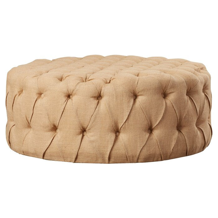 Wide Tufted Upholstered Ottoman