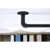 48'' - 86'' Upper Vobster Black Adjustable Single Curtain Rod K8703