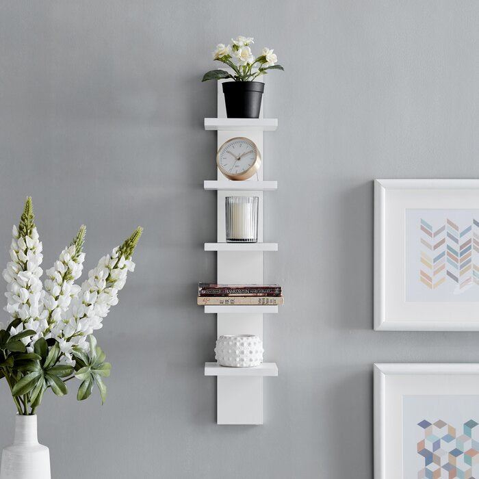 Utility Column Spine Wall Shelf, White (#K6830)