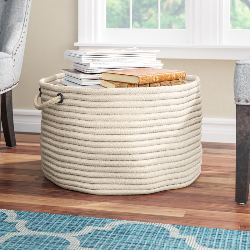 14" H x 24" W x 24" D White Utility Fabric Basket K7261