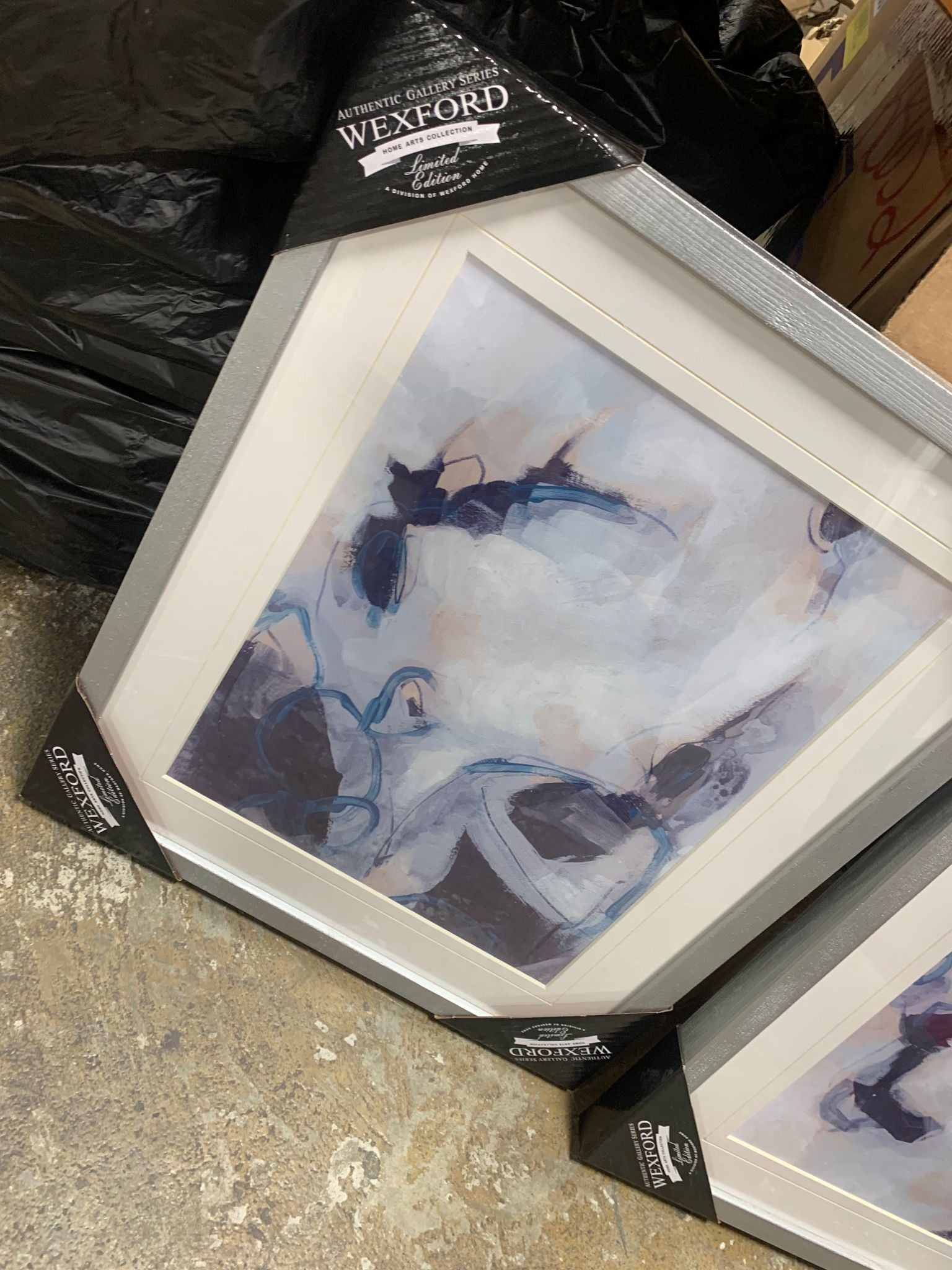 Blue And White Asian Garden I - 2 Piece Picture Frame Painting Set