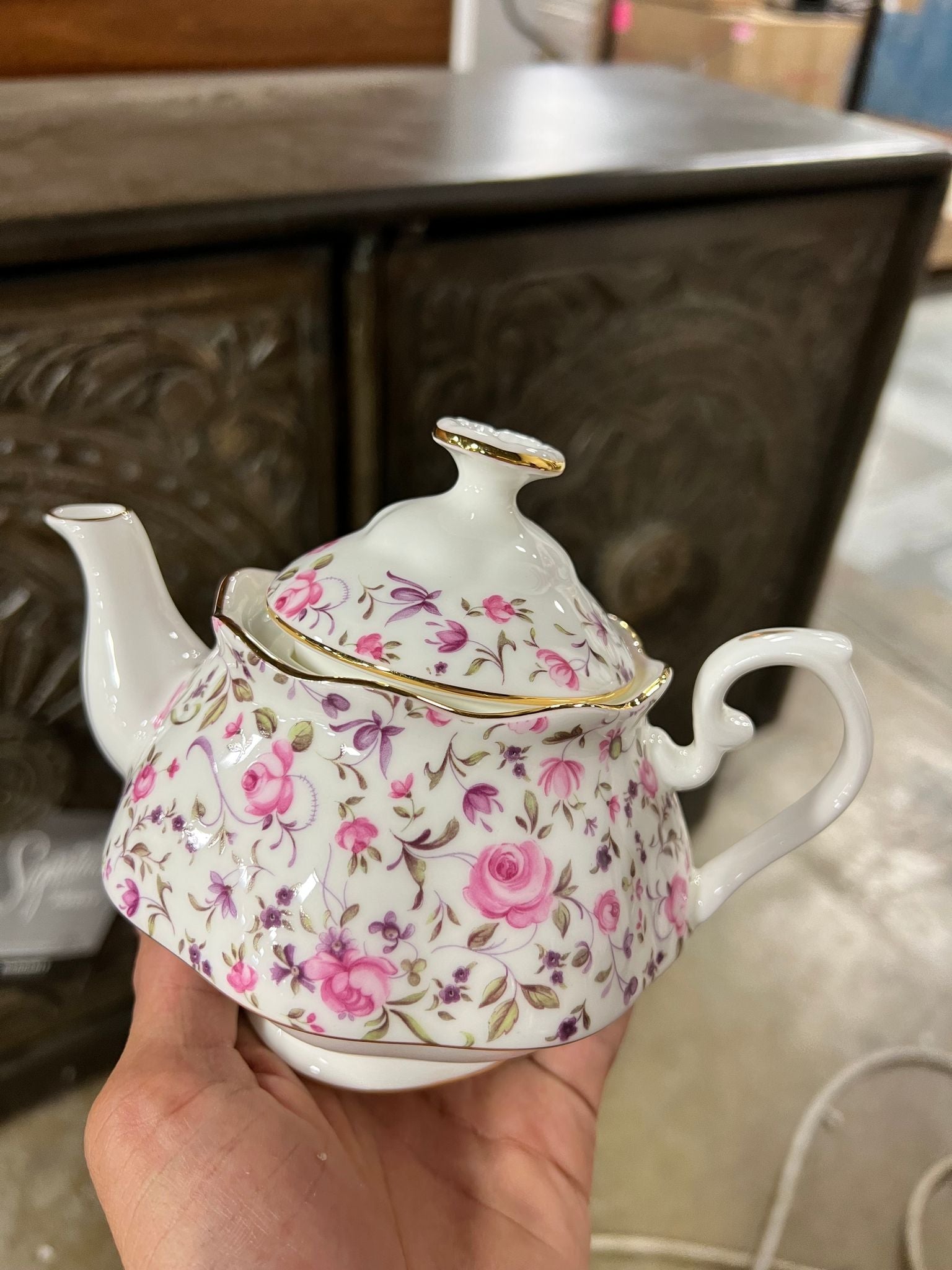 Royal Albert Rose Confetti 3 Piece Bone China Teacup & Saucer Set (Set of 6)