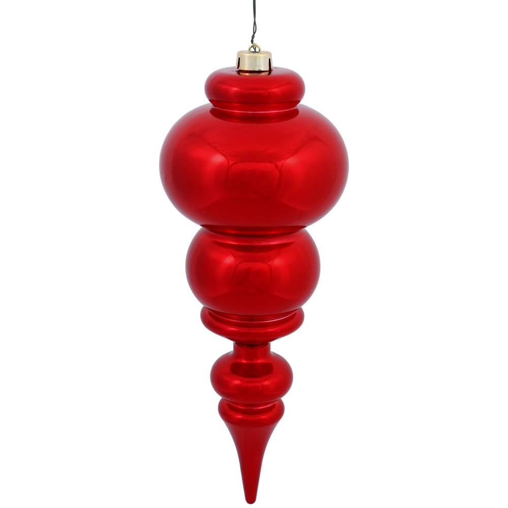 14" Red Shiny Finial UV Drilled B106-SHS168