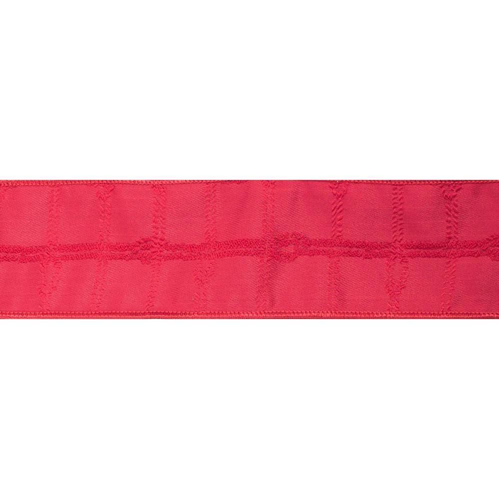2.5" x 10Yd Red Rope Check Jacquard CYS158