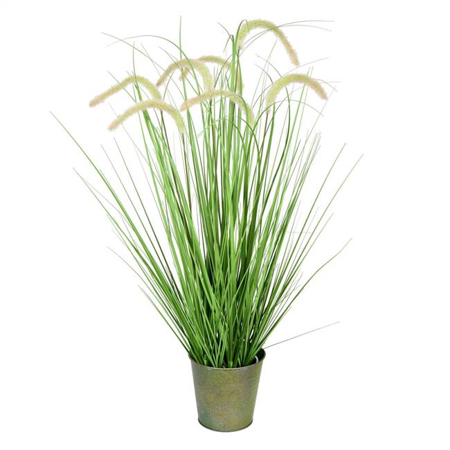 Artificial Cattail Grass in Pot - 36" x 25" (#K2119)