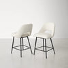 White Valdez Counter Stool (23” Seat Height) (Set of 2)