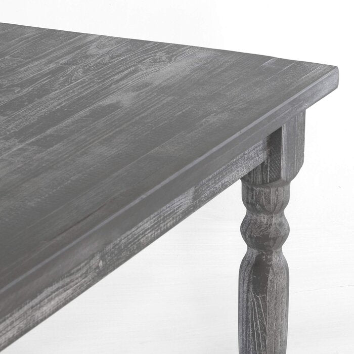 Rustic Gray Valerie 63'' Pine Solid Wood Dining Table – Salvage & Co Indy