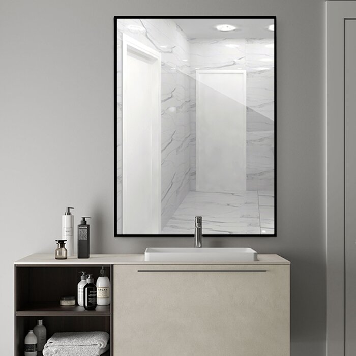 Ayalisse Bathroom/Vanity Mirror, Black - 32" x 24" (#K4571)