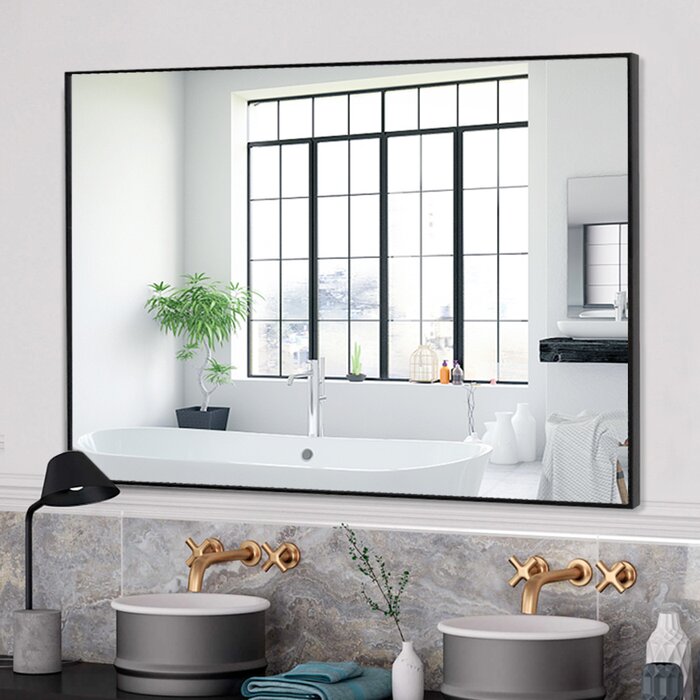 Ayalisse Bathroom/Vanity Mirror, Black - 32" x 24" (#K4571)