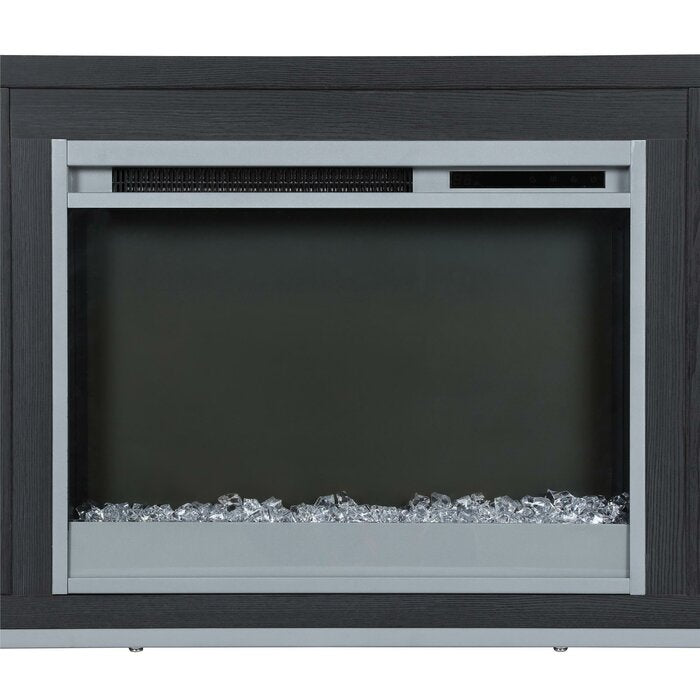Black Oak Vaske TV Stand for TVs up to 70" with Fireplace Included