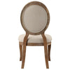 Vassallo Linen Side Chair in Cream/Brown (Set of 2)