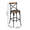 Black Veale Yahir Bar Stool - Single