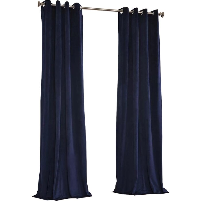 50" W x 84" L Velvet Grommet Thermal Blackout Curtain Panel, (Set of 2)