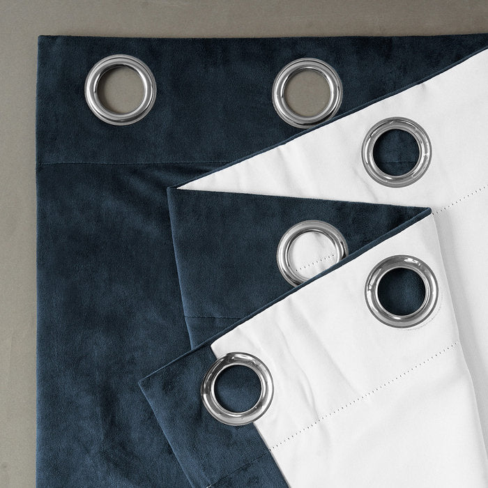 50" W x 84" L Velvet Grommet Thermal Blackout Curtain Panel, (Set of 2)