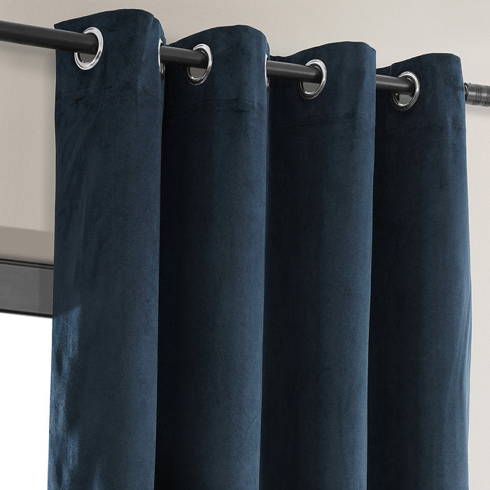 50" W x 84" L Velvet Grommet Thermal Blackout Curtain Panel, (Set of 2)