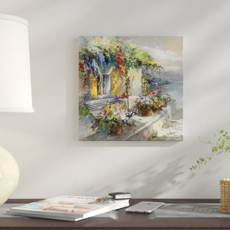 37" H x 37" W x 0.75" D Veranda At Sea by Willem Haenraets - Wrapped Canvas Gallery-Wrapped Canvas Giclée CR2318