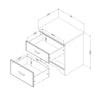 Weathered Oak Versa 2 - Drawer Nightstand