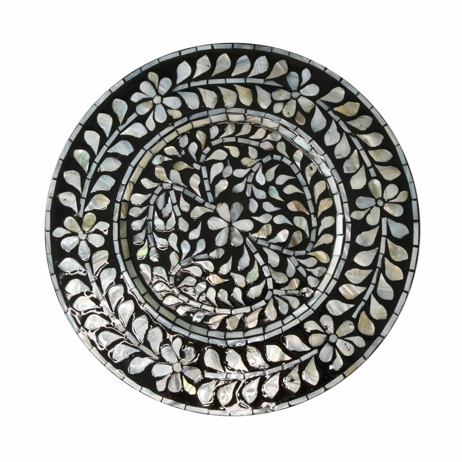 Black Vershire 2 Piece Charger Set (Set of 2)