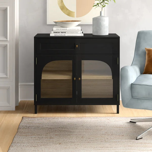Black Vick 32'' Tall 2 - Door Accent Cabinet
