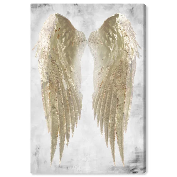 Victorino Fashion And Glam Wings Of Angel Gold - Graphic Art on Canvas 15"x10"x1.5"