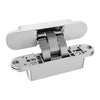 Chrome Hidden Invisible Concealed Door Hinge 3D 3-Way Adjustable 180 Degree Swing