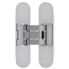 Chrome Hidden Invisible Concealed Door Hinge 3D 3-Way Adjustable 180 Degree Swing