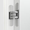 Chrome Hidden Invisible Concealed Door Hinge 3D 3-Way Adjustable 180 Degree Swing
