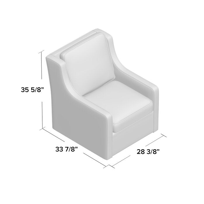 Vineland Swivel Armchair, Gray (#K6330)
