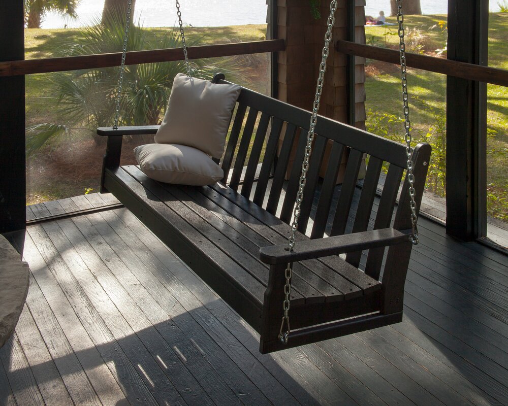 Vineyard 60" Porch Swing, Black (#780)