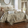 Queen Comforter + 2 Shams + 1 Bed skirt Dark grey, Parchment, Ochre, Sage, and Brown. Volterra Comforter Set SC246