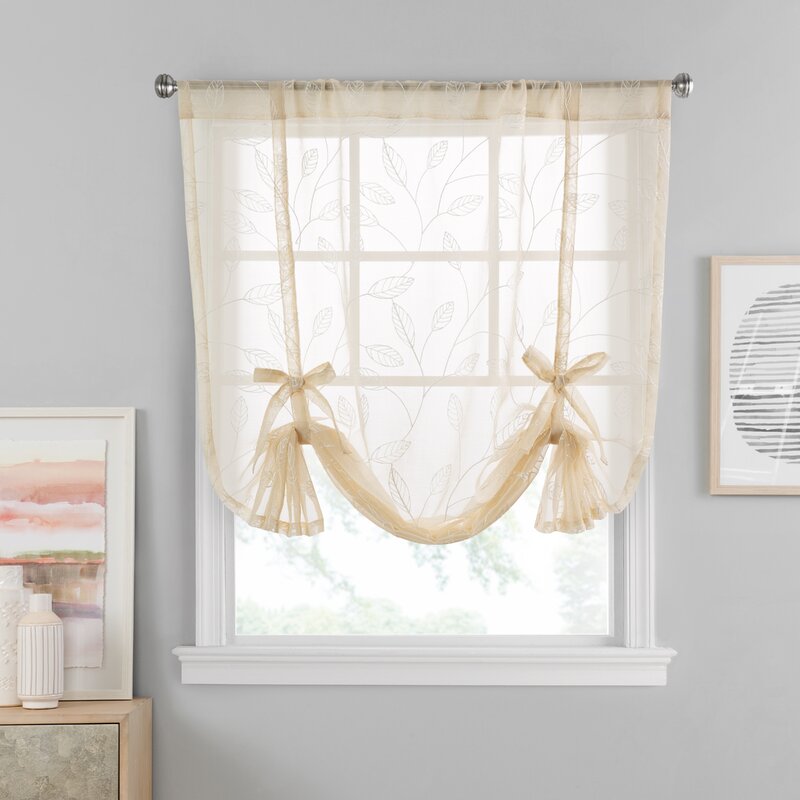 Beige Vue Window Solutions Modo Sheer Single Curtain Panel B28-LC128