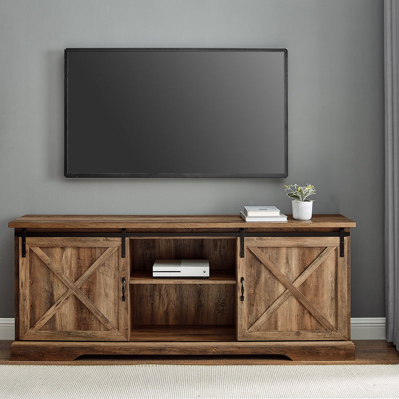 Sliding Barn Door TV Console
