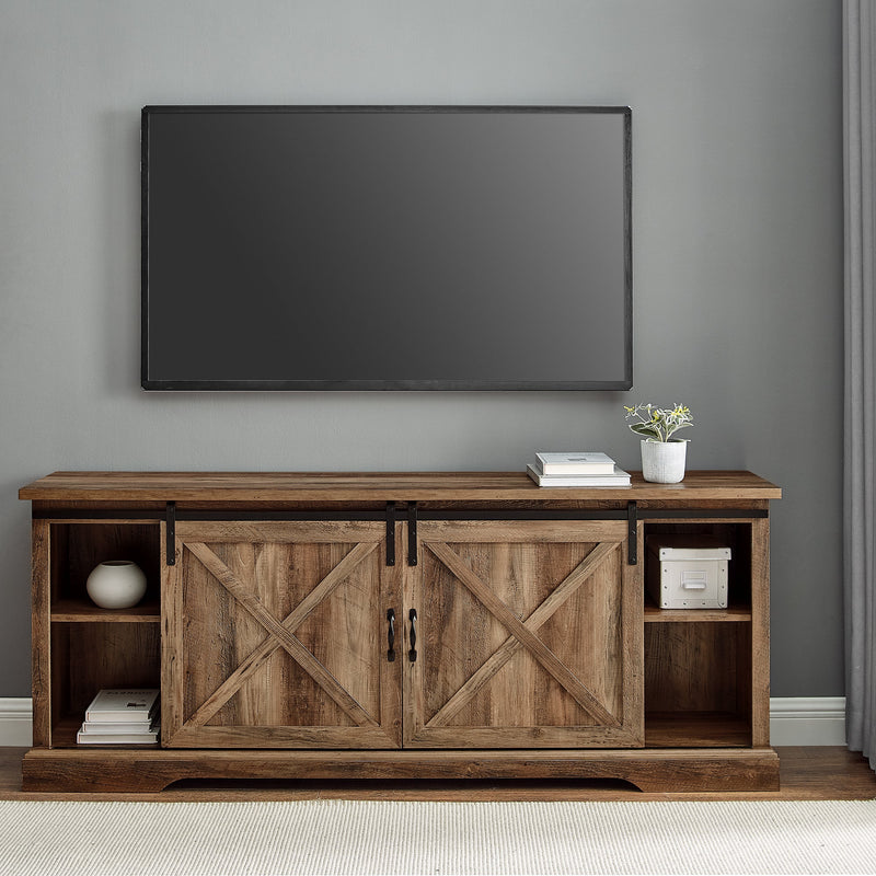 Sliding Barn Door TV Console