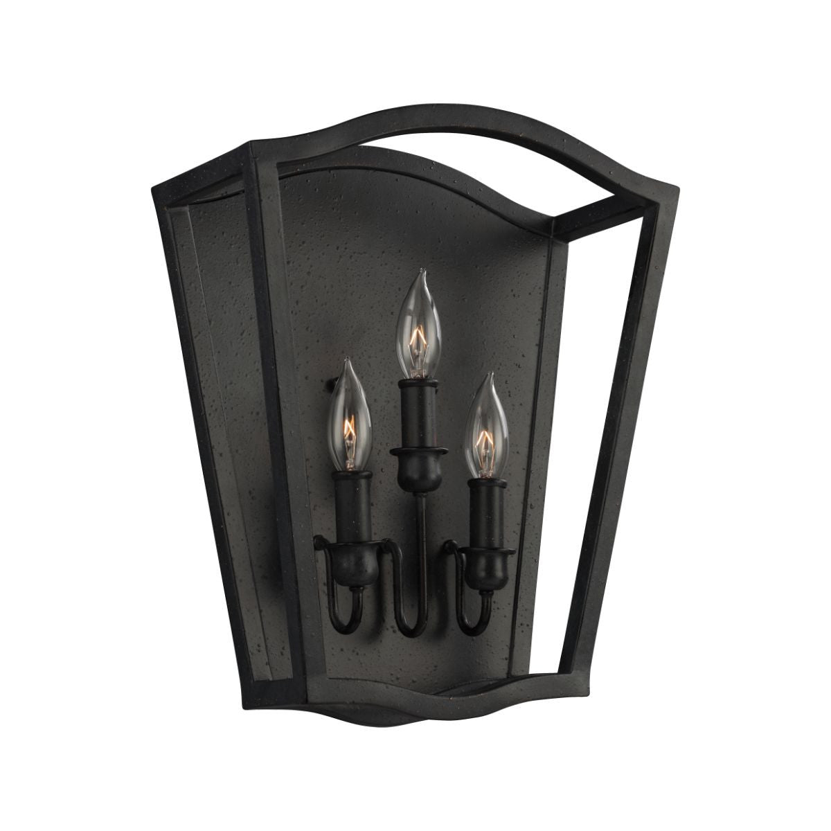 Yarmouth - 15 In - 3 Lights -  Flush Mount Sconce - Black Finish  EJ915