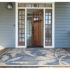 Waddington Floral Indoor / Outdoor Area Rug in Blue/Ivory rectangle 8'6