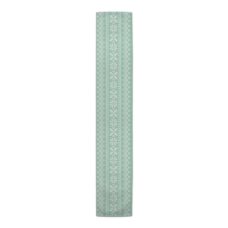 90" L x 16" W Waithman Geometric 100% Cotton Christmas Table Runner, B30-DS130