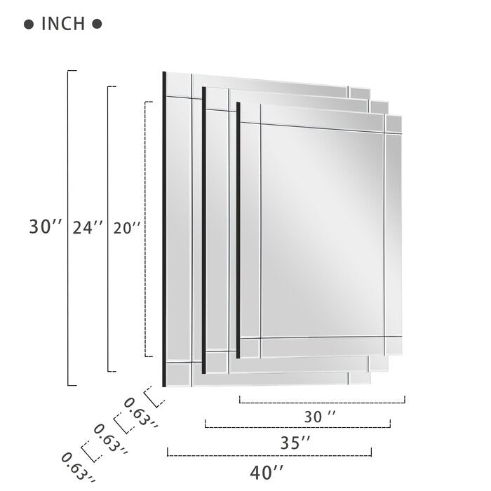 30" H x 20" W Wall Mounted Mirror