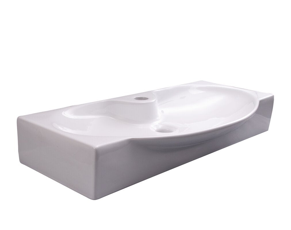 Wallace Vitreous China 28" Wall Mount Bathroom Sink, White (#K3949)