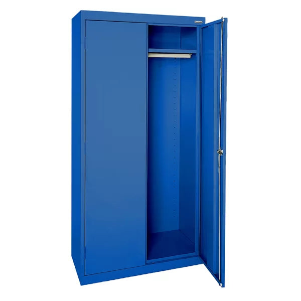 72" H x 36" W x 24" D Blue Wardrobe Armoire Storage Cabinet
