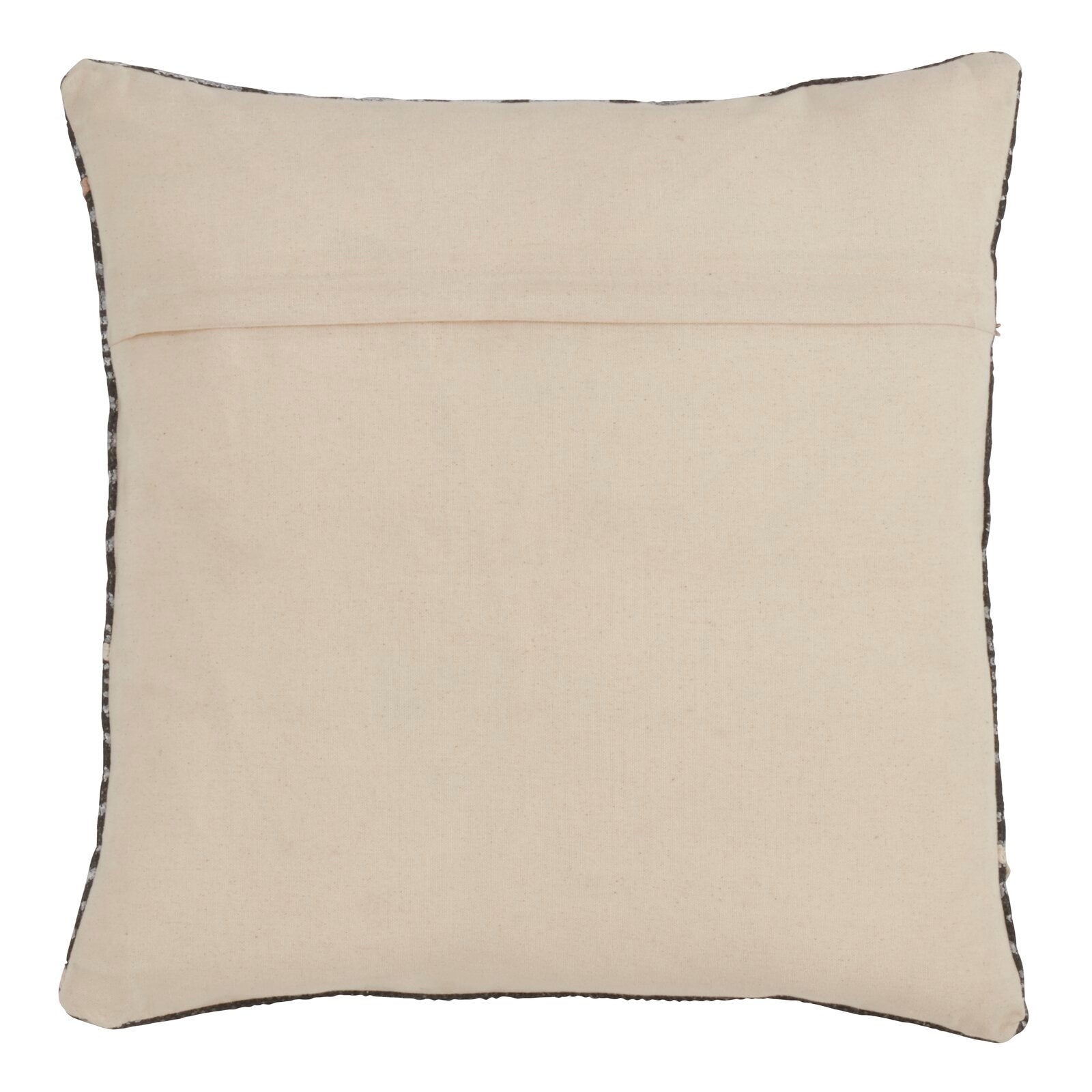 Black Warthen Cotton Feather Geometric Throw Pillow SC695
