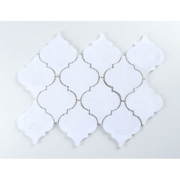 Black Water Jet Series 3" x 4" Glass Arabesque Mosaic Tile (Set of 3) pt926