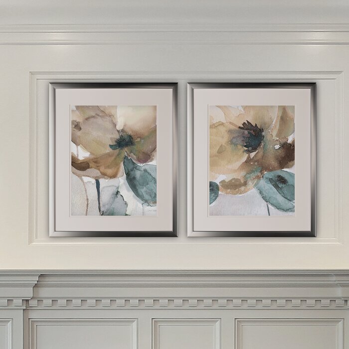 Watercolor Poppy - 2 Piece Picture Frame Graphic Art