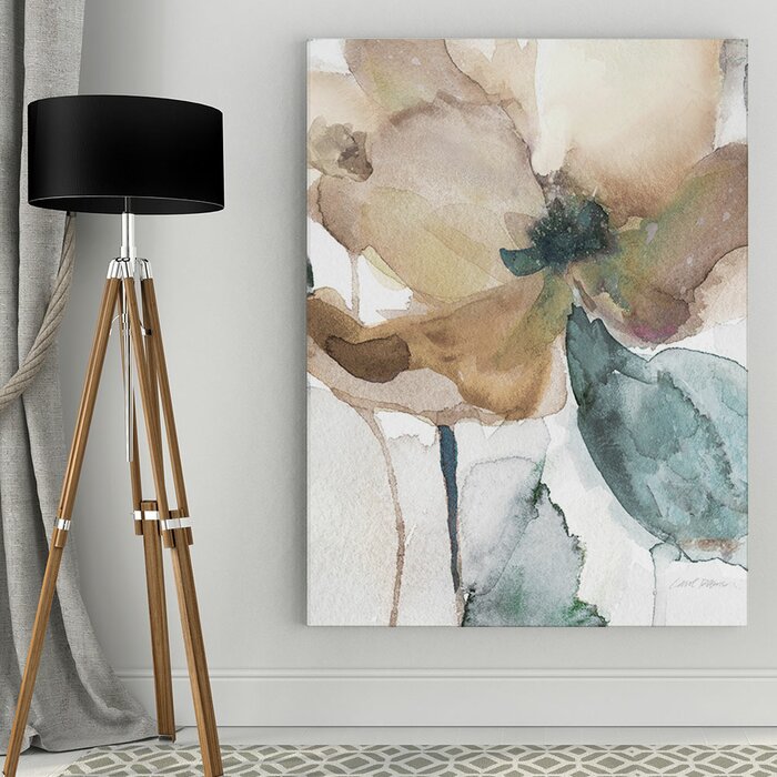36" H x 48" W x 1.5" D Watercolor Poppy I by Carol Robinson - Painting on Canvas