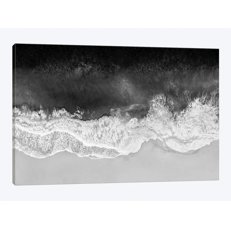 40" H x 60" W x 1.5" D Waves In Black And White by Maggie Olsen - Gallery-Wrapped Canvas Giclée on Canvas