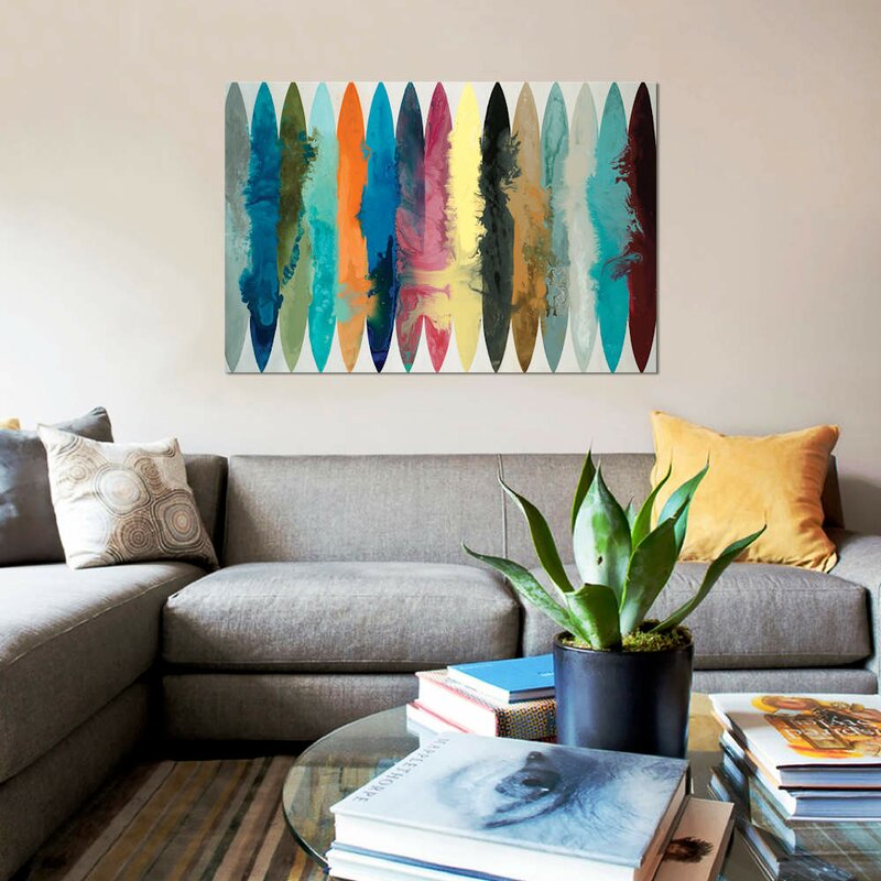 26" H x 40" W x 1.5" D Waves Of Color by Randy Hibberd - Wrapped Canvas Gallery-Wrapped Canvas Giclée KB1205-A5-B4-P2