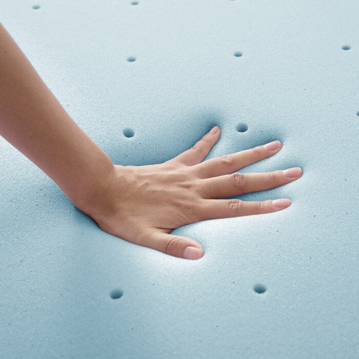 Blue Wayfair Basics 4" Gel Memory Foam Mattress Topper, Twin XL #HA745