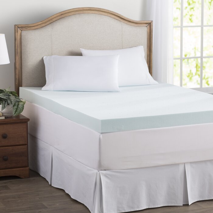 Blue Wayfair Basics 4" Gel Memory Foam Mattress Topper, Twin XL #HA745